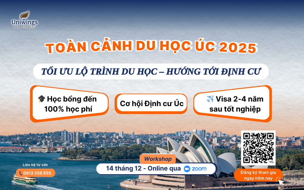 Hội thảo toàn cảnh du học Úc 2025 - Cơ hội săn học bổng cùng Uniwings