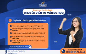 Uniwings tuyển dụng chuyên viên tư vấn du học