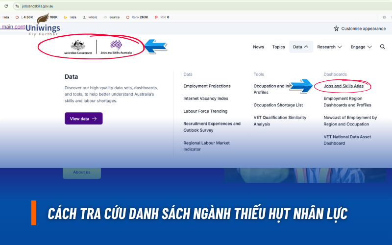 Cách tra cứu danh sách ngành thiếu hụt nhân lực khi du học Úc 2026